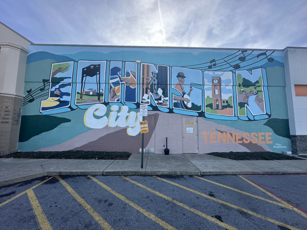 mural in Johnson City by artist unknown.