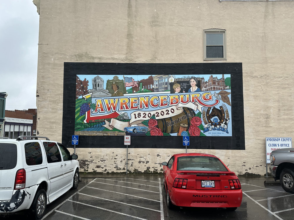 mural in Lawrenceburg by artist unknown.