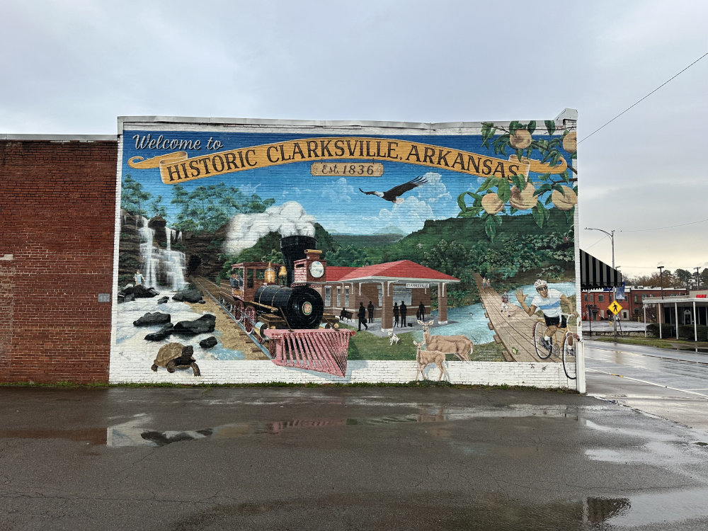 mural in Clarksville by artist unknown.