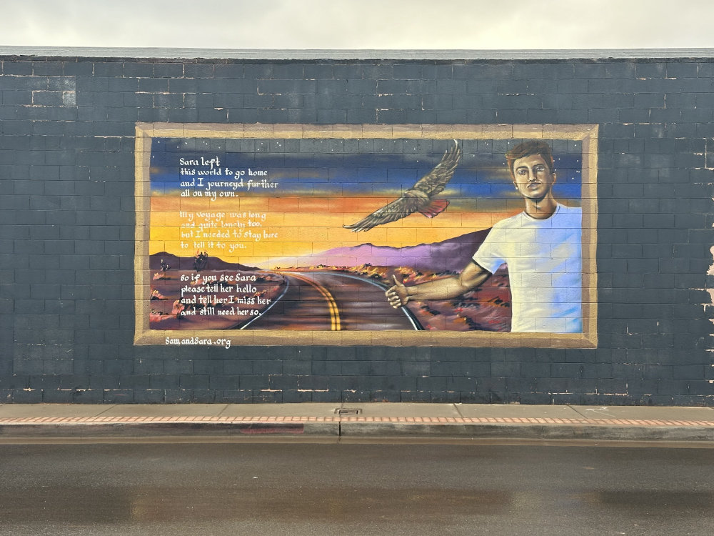 mural in Winslow by artist unknown.