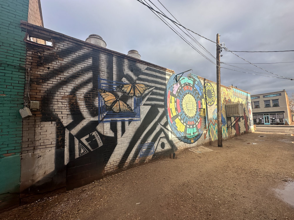 mural in Winslow by artist unknown.