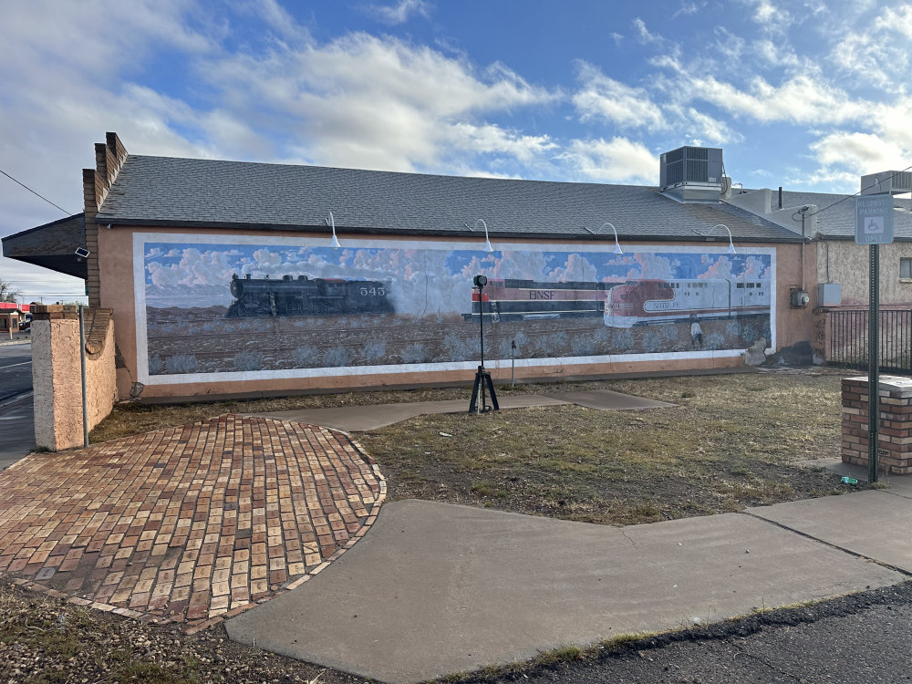 mural in Winslow by artist unknown.