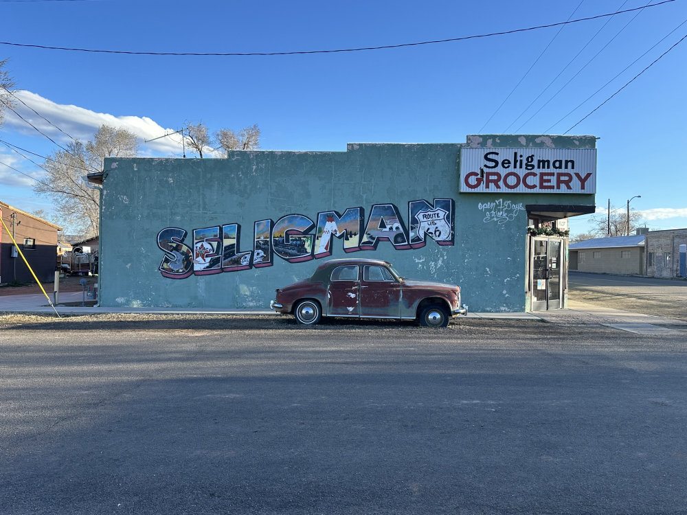 mural in Seligman by artist unknown.