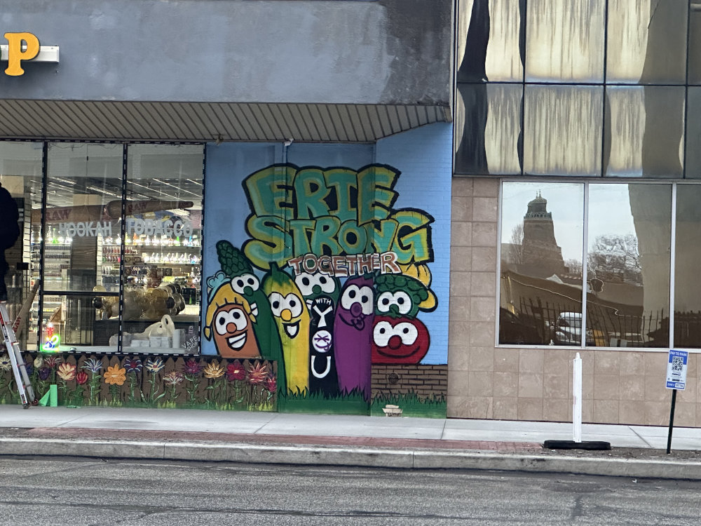 mural in Erie by artist unknown.