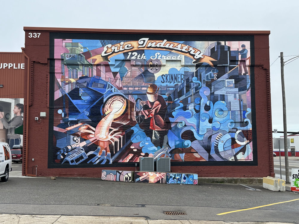 mural in Erie by artist unknown.