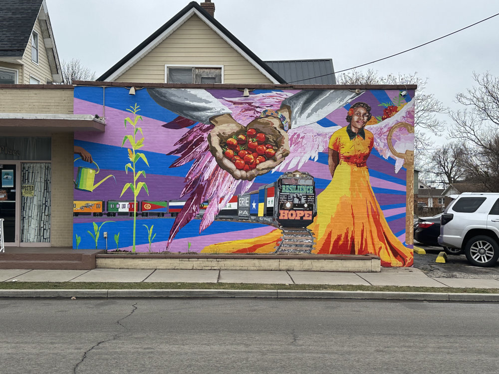 mural in Erie by artist unknown.