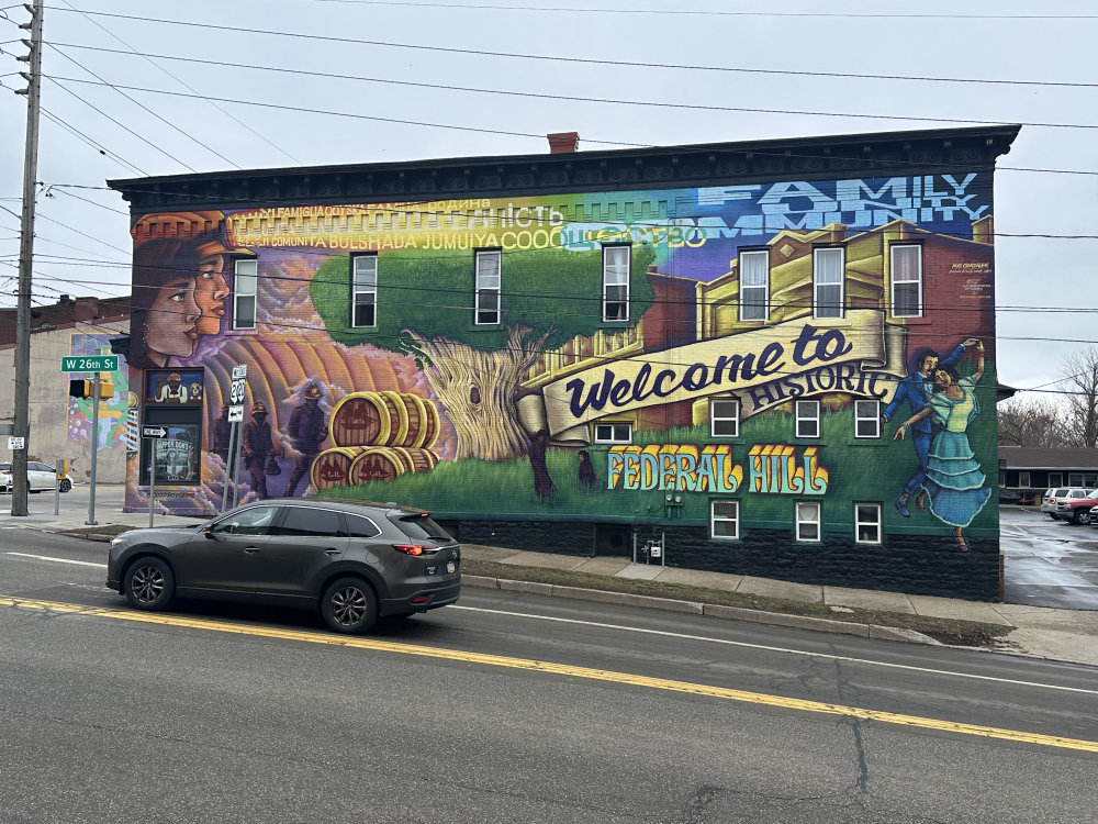 mural in Erie by artist unknown.