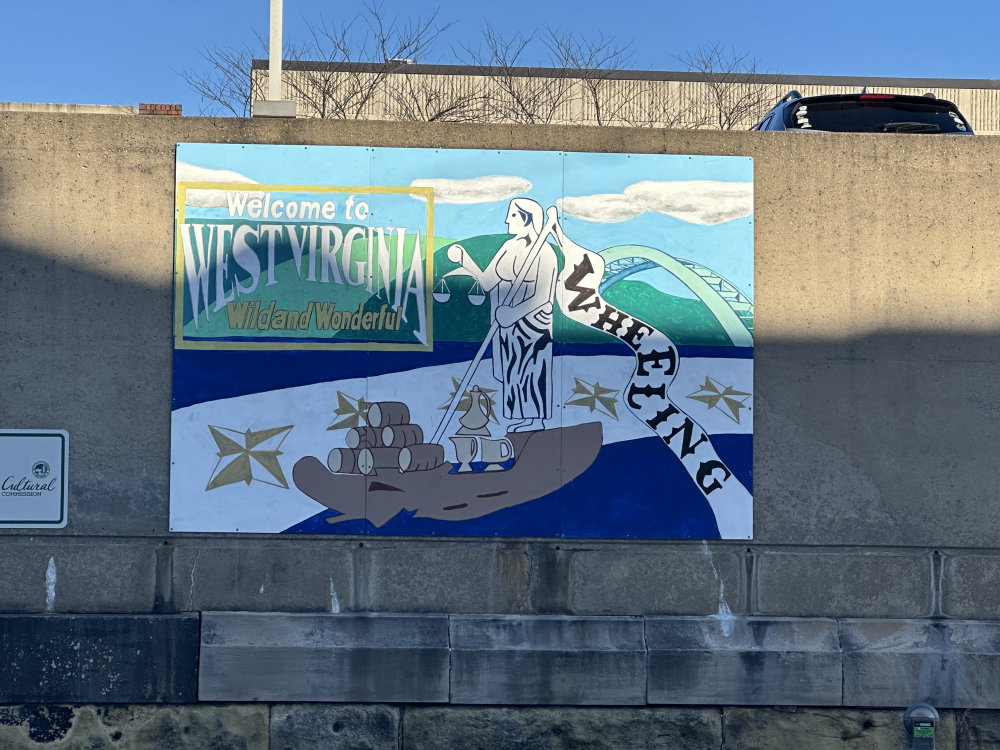 mural in Wheeling by artist unknown.