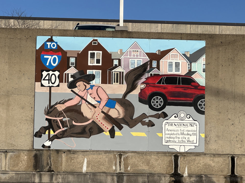 mural in Wheeling by artist unknown.