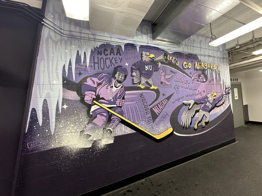 mural in NIAGARA UNIVERSITY by artist unknown.