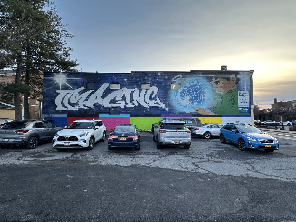 mural in Schenectady by artist unknown.