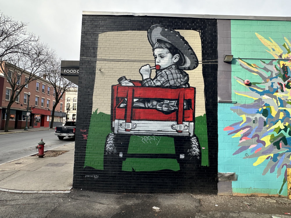 mural in Troy by artist unknown.