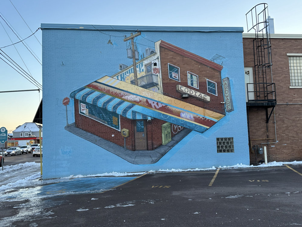 mural in Moncton by artist unknown.