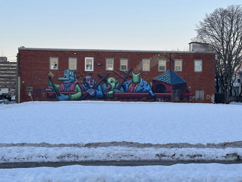 mural in Moncton by artist unknown.