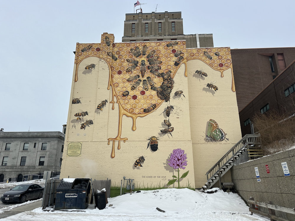 mural in Bangor by artist unknown.