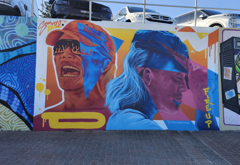 mural in Bondi Beach by artist unknown.