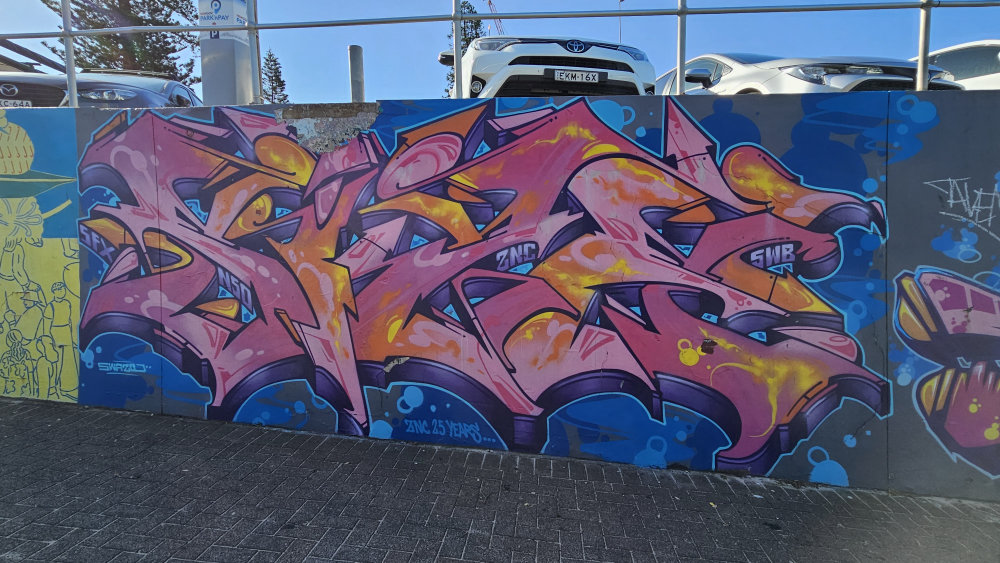 mural in Bondi Beach by artist unknown.