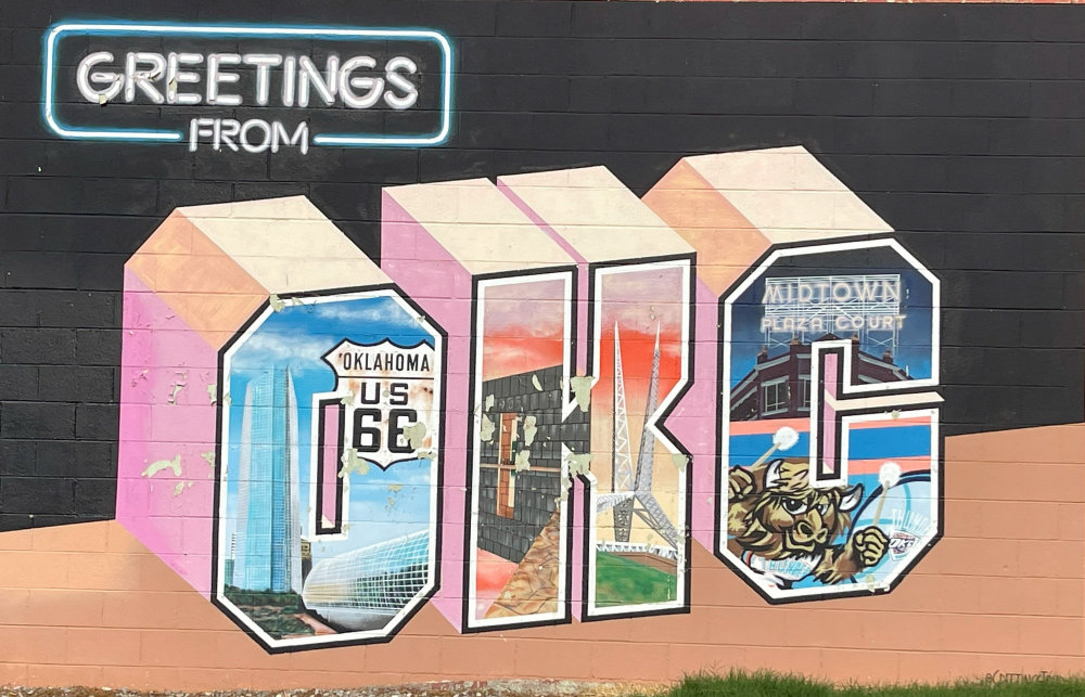 mural in Oklahoma City by artist unknown.