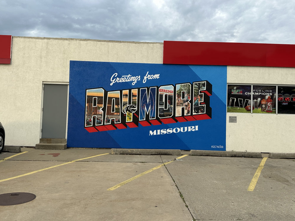 mural in Raymore by artist unknown.