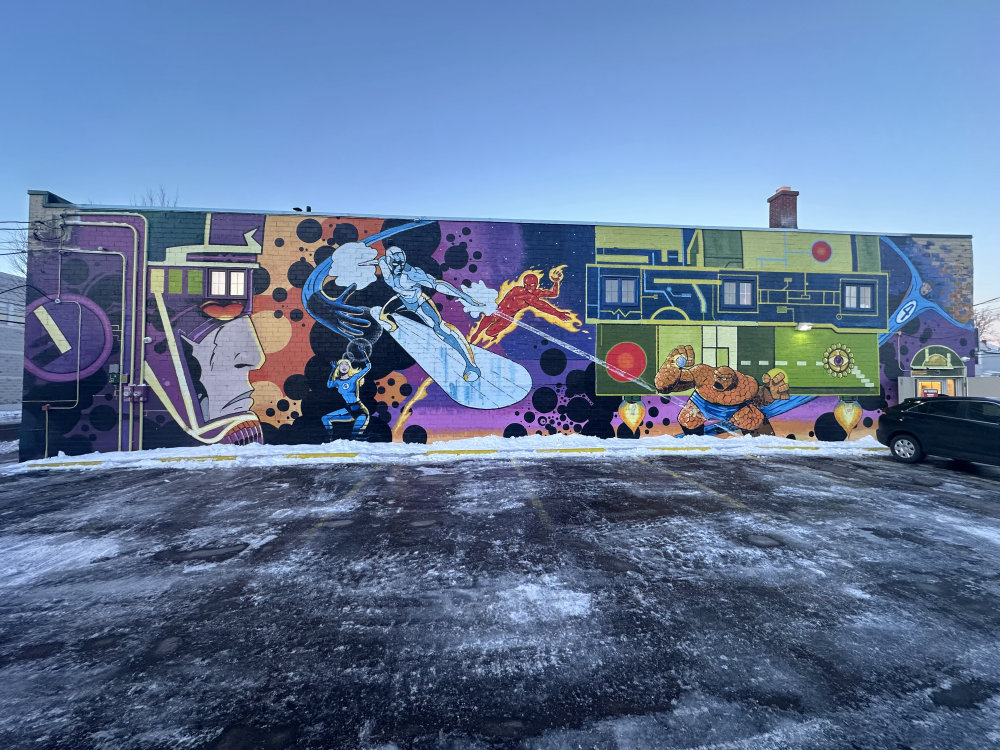 mural in Moncton by artist unknown.