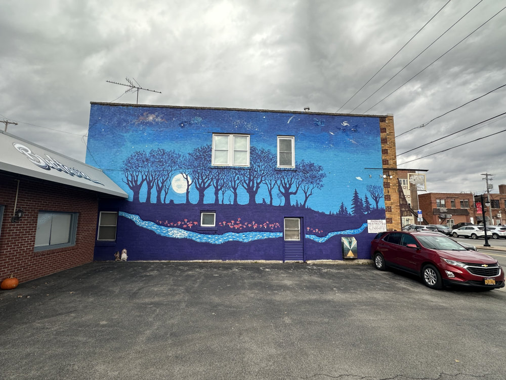 mural in Batavia by artist unknown.