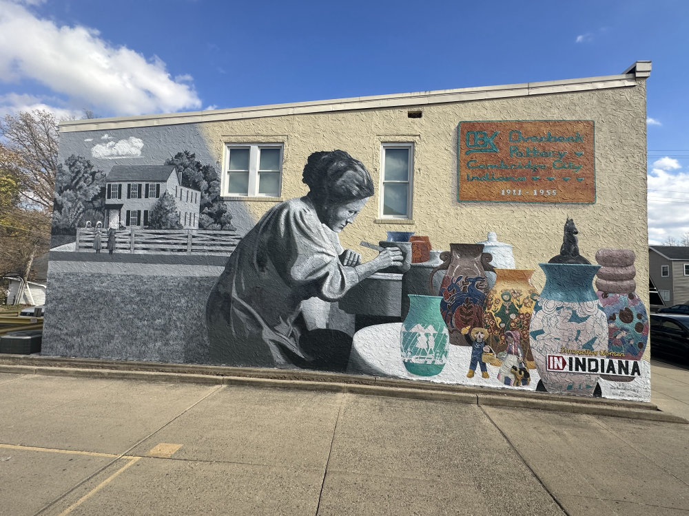 mural in Cambridge City by artist unknown.