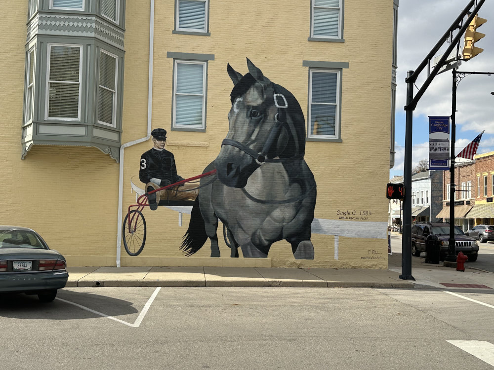 mural in Cambridge City by artist unknown.