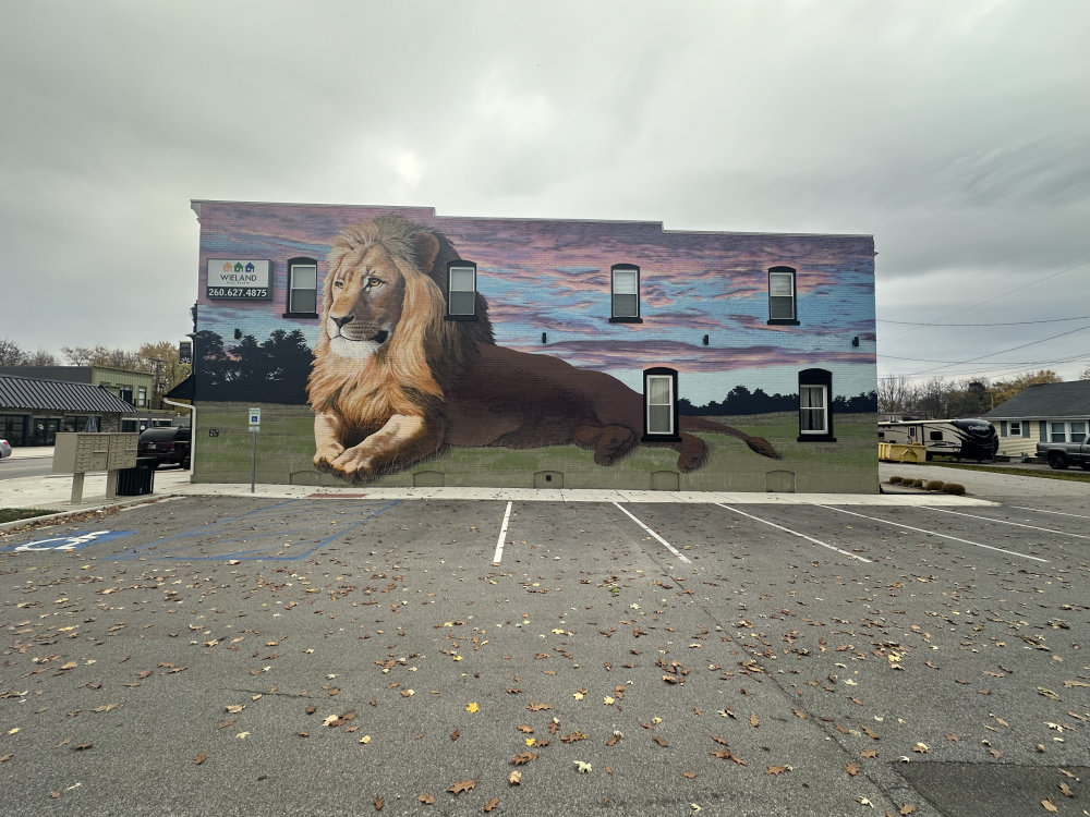 mural in Leo-Cedarville by artist unknown.