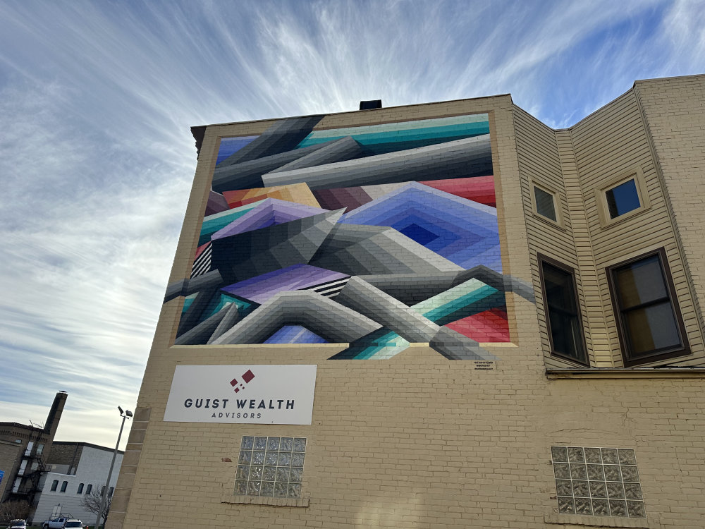 mural in Janesville by artist Nathan Brown.