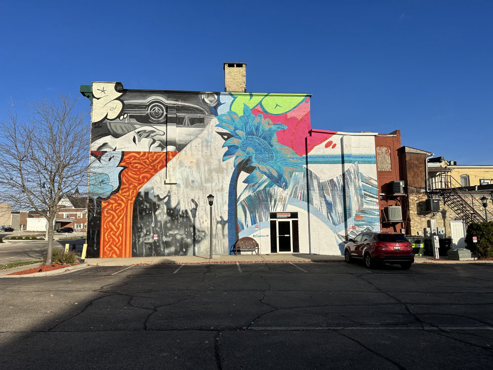 mural in Janesville by artist Jeff Henriquez.