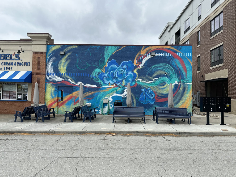 mural in Fishers by artist unknown.