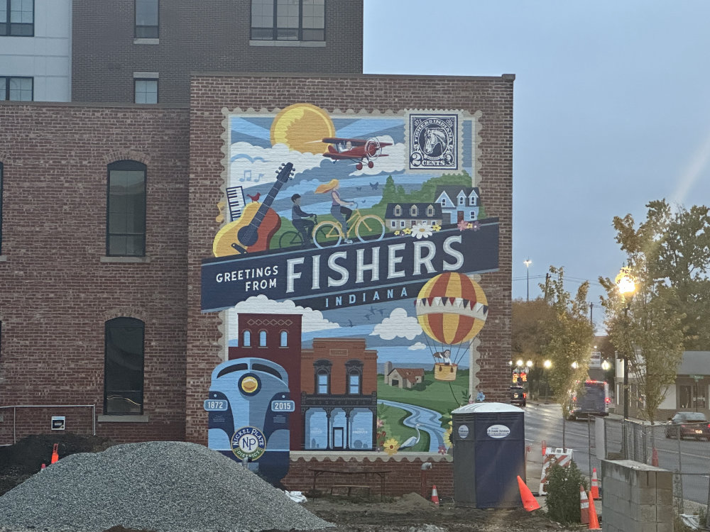 mural in Fishers by artist unknown.