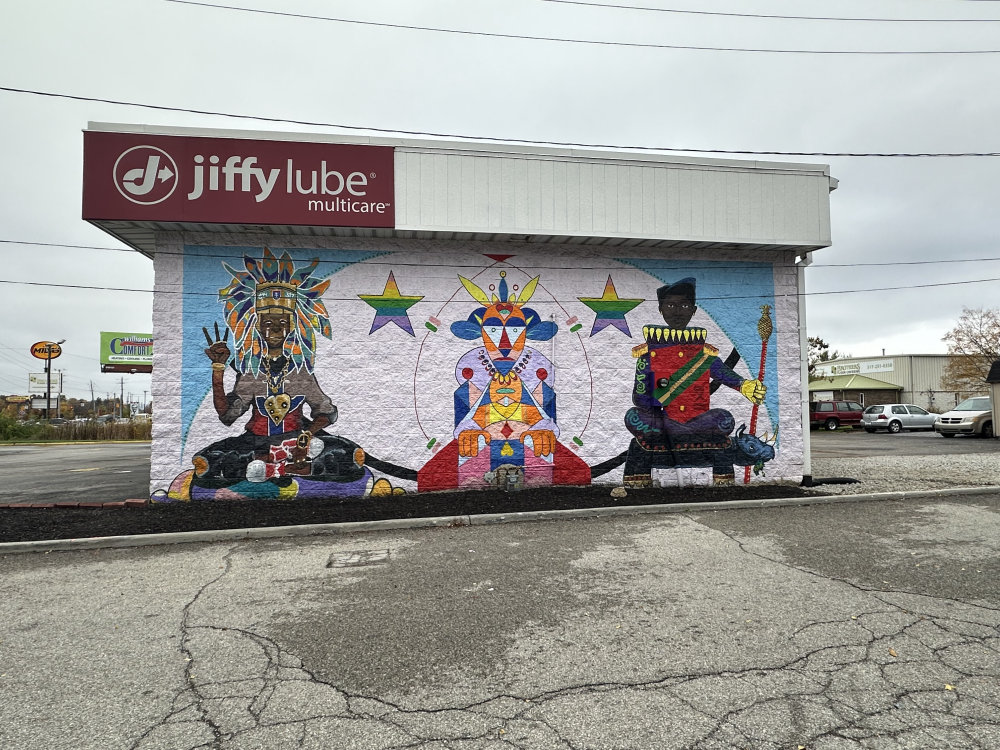 mural in Indianapolis by artist unknown.