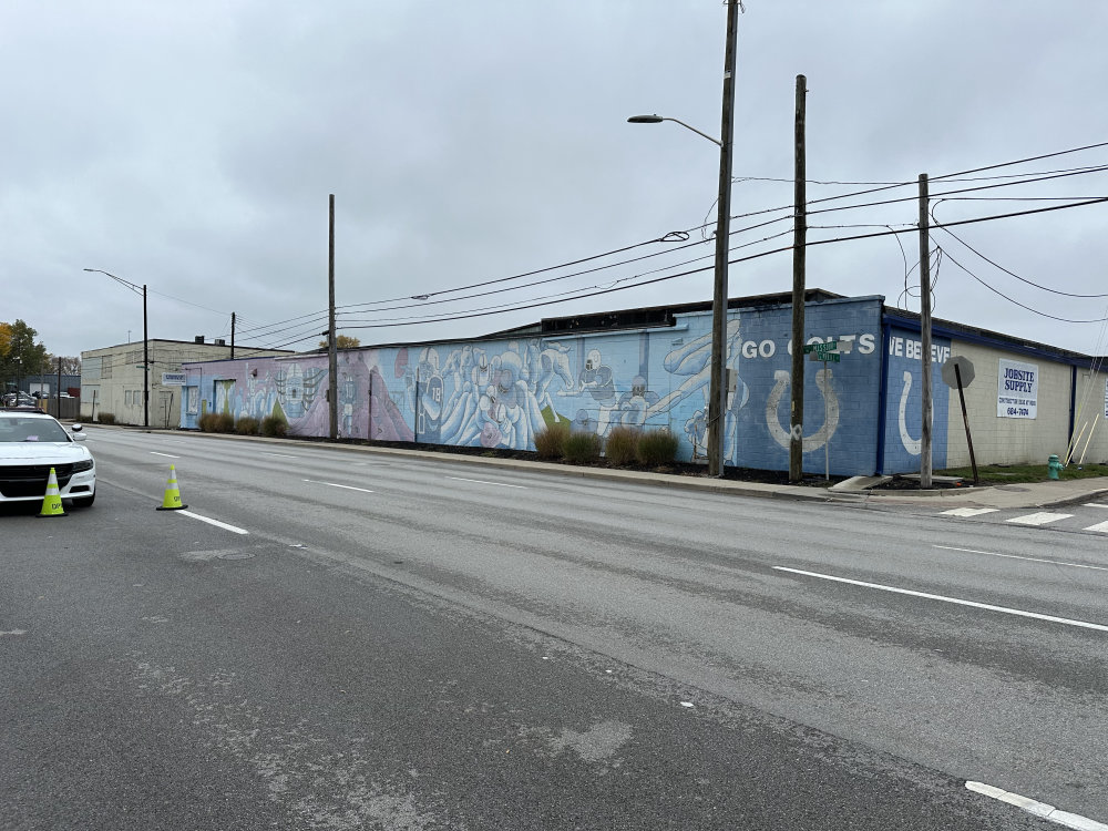 mural in Indianapolis by artist unknown.