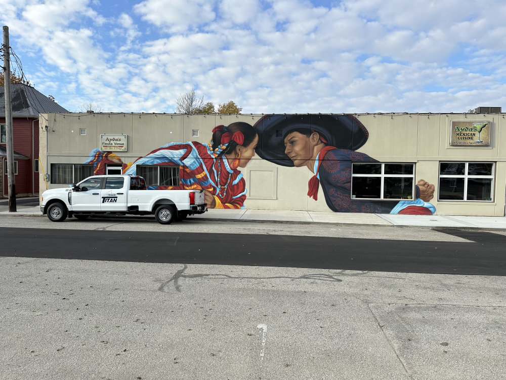 mural in Rensselaer by artist Mister Toledo.