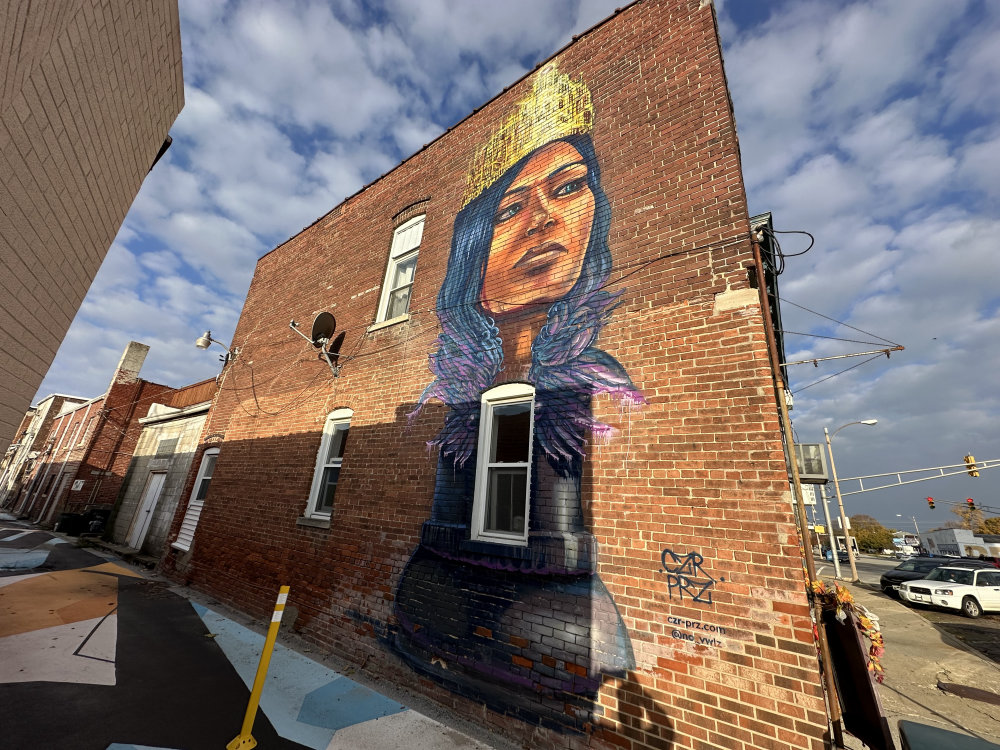 mural in Rensselaer by artist Czr Prz.