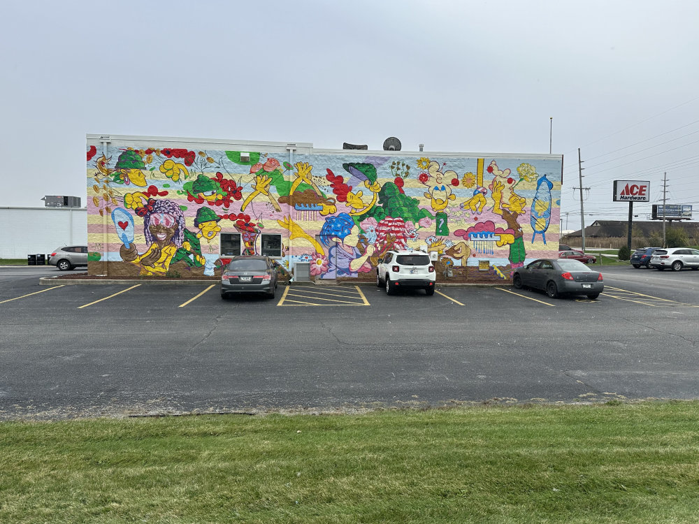 mural in Crown Point by artist unknown.