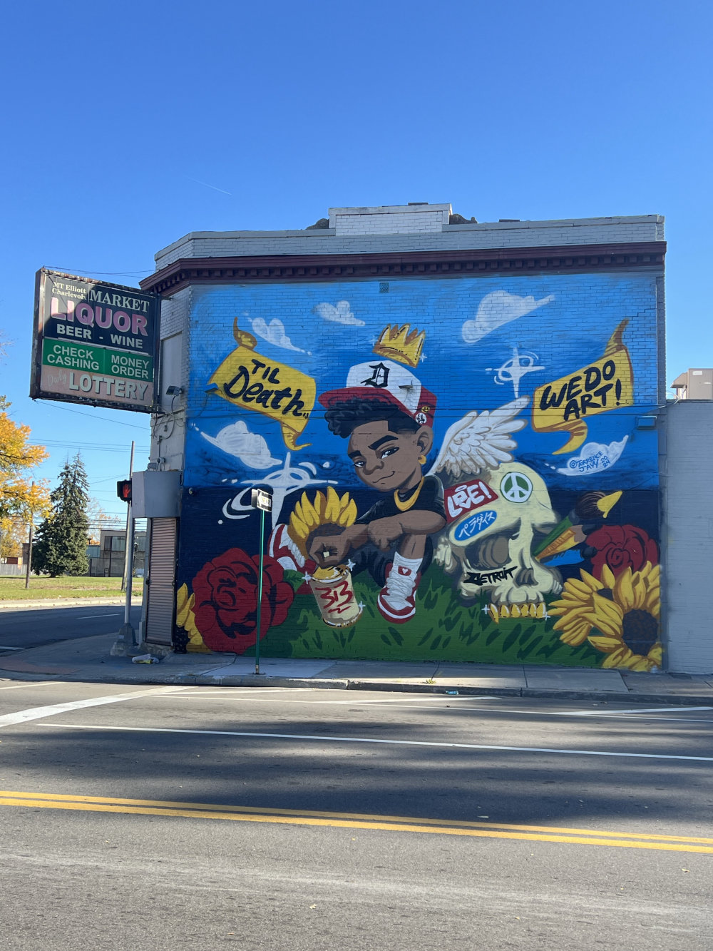 mural in Detroit by artist unknown.