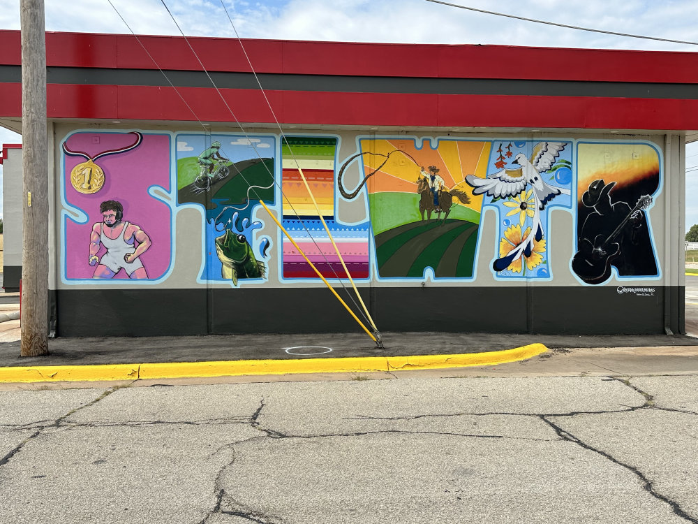 mural in Stillwater by artist unknown.