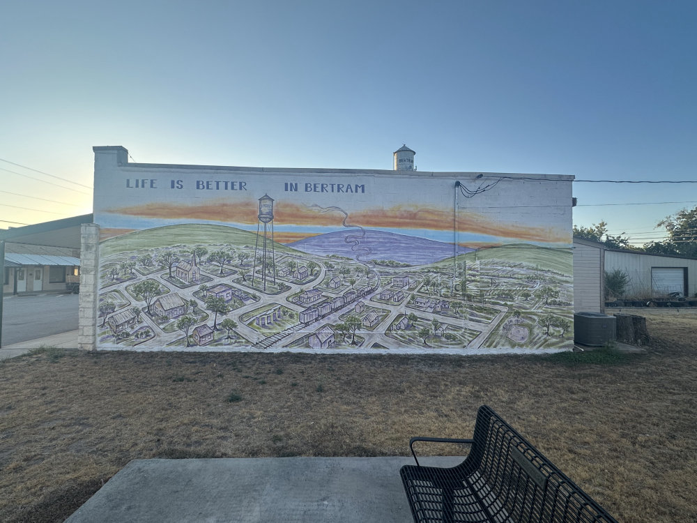 mural in Bertram by artist unknown.