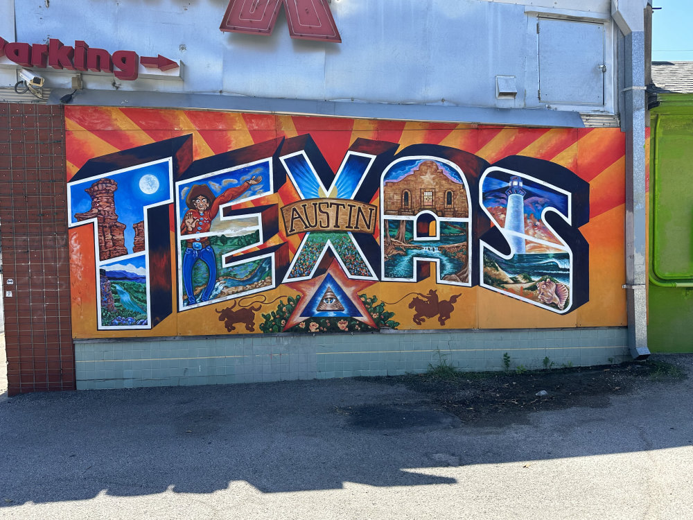 mural in Austin by artist unknown.