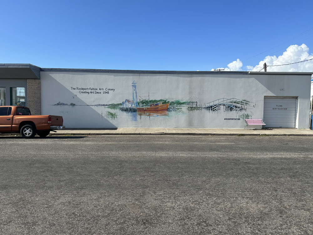 mural in Rockport by artist unknown.