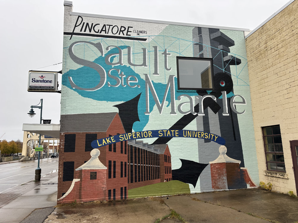 mural in Sault Ste. Marie by artist unknown.