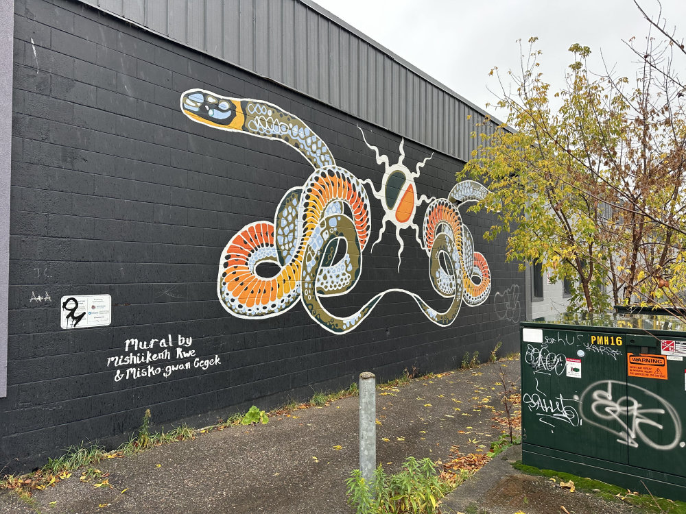 mural in Sault Ste. Marie by artist unknown.