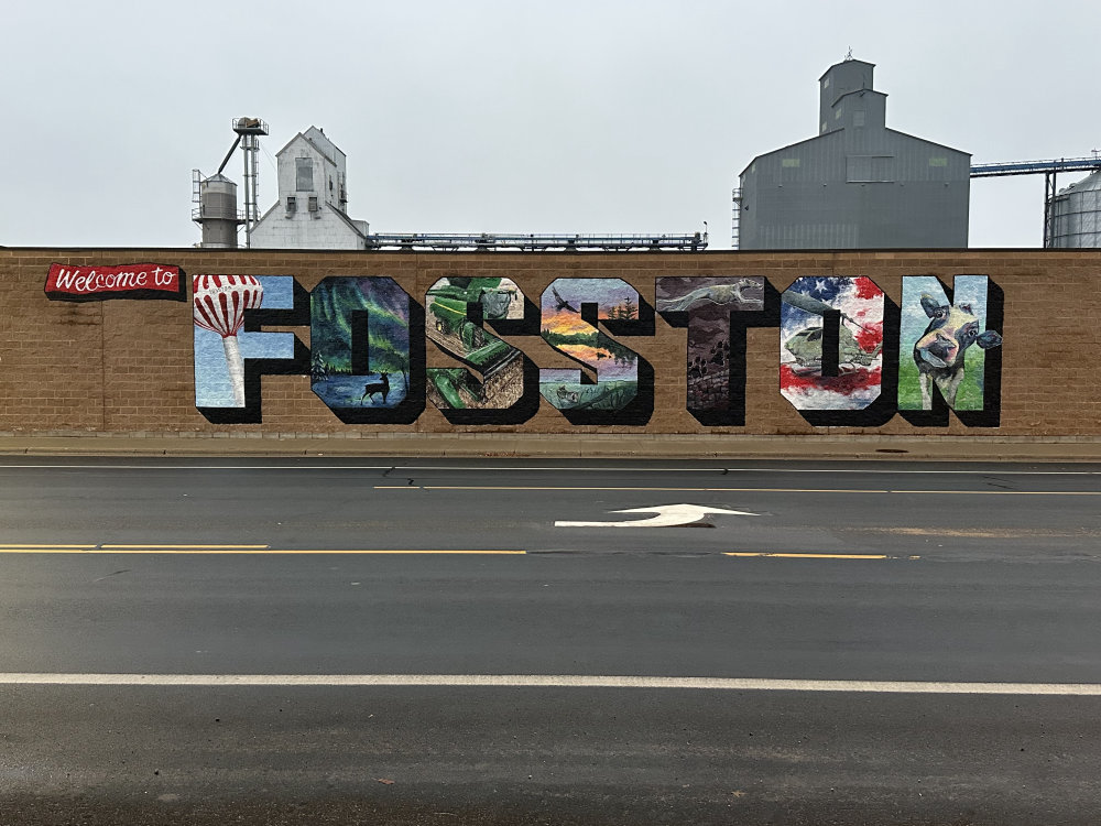 mural in Fosston by artist unknown.