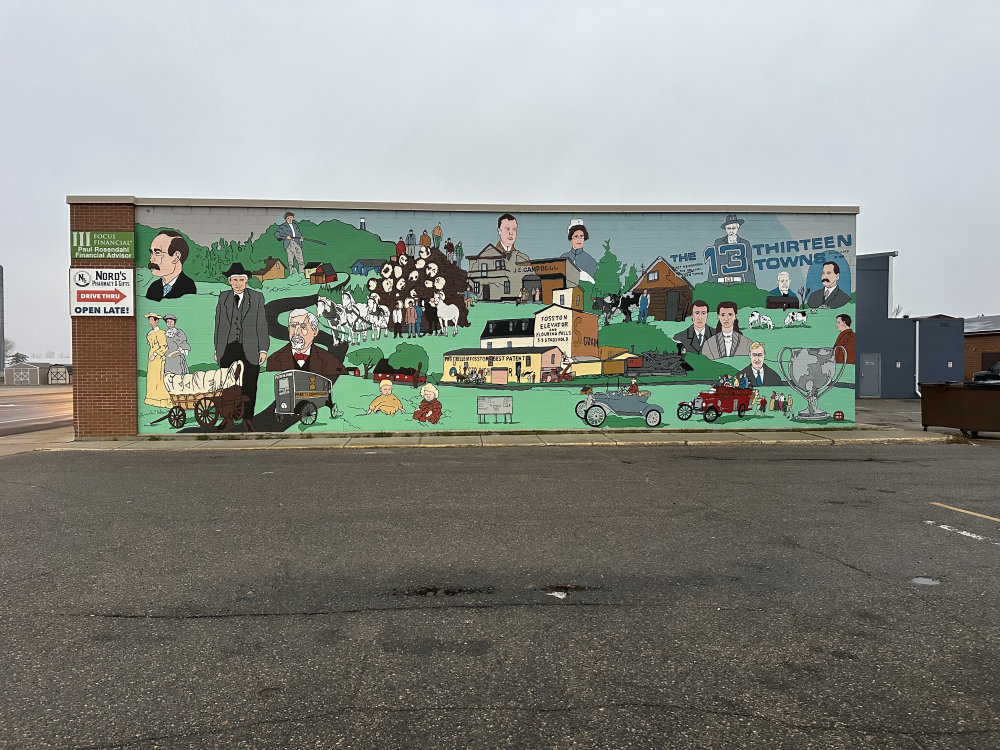 mural in Fosston by artist unknown.