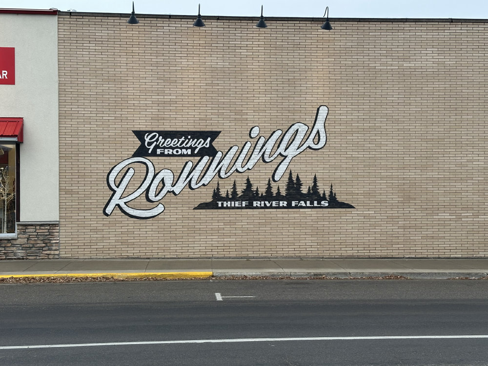 mural in Thief River Falls by artist unknown.