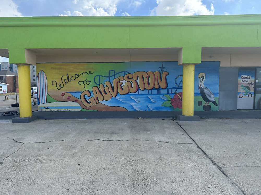 mural in Galveston by artist unknown.