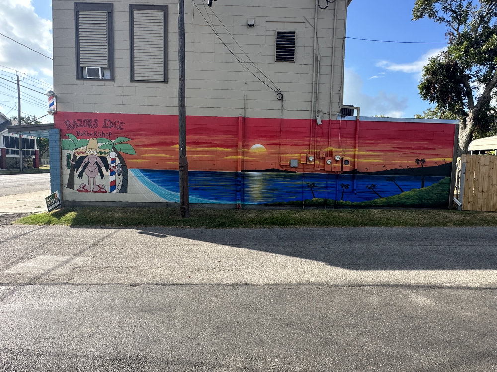 mural in Galveston by artist unknown.