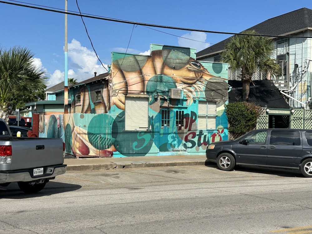 mural in Galveston by artist unknown.